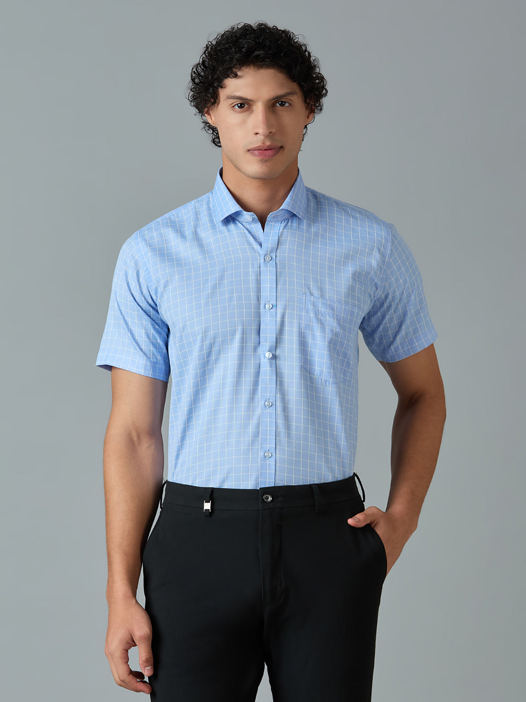 Short Sleeved Checkered Shirt