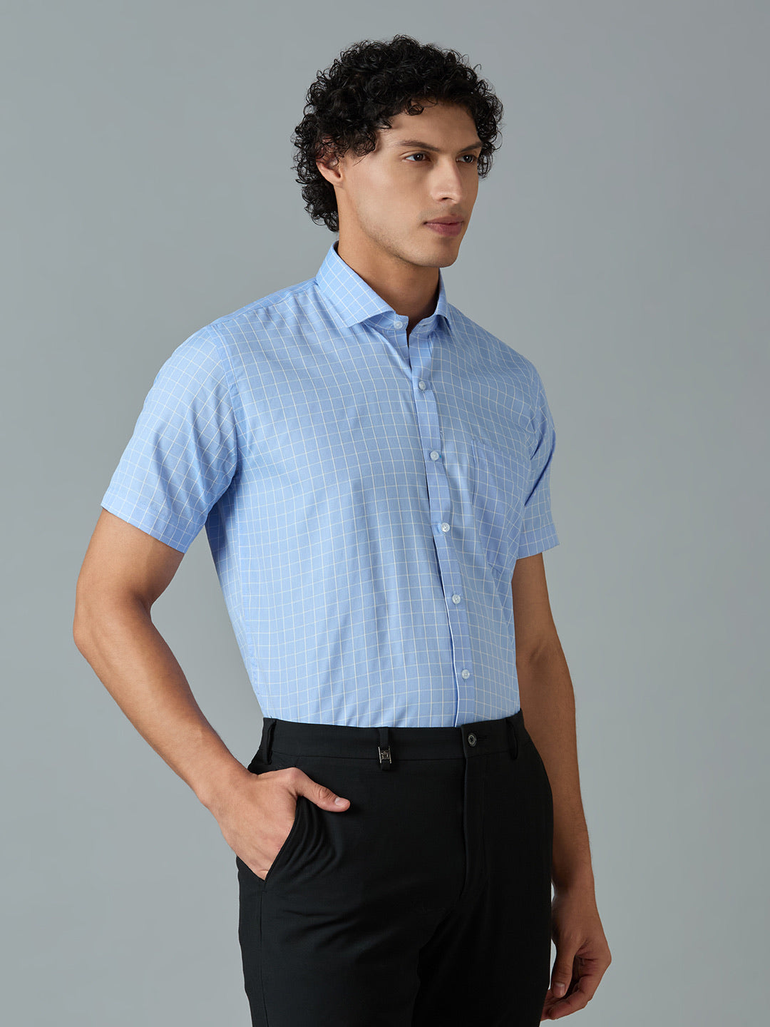 Short Sleeved Checkered Shirt
