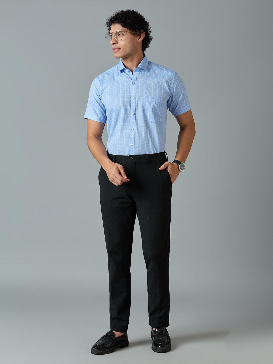 Short Sleeved Checkered Shirt