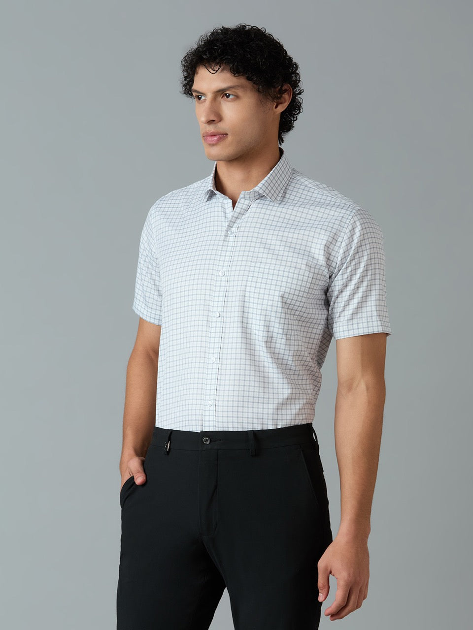 Short Sleeve Checkered Shirt