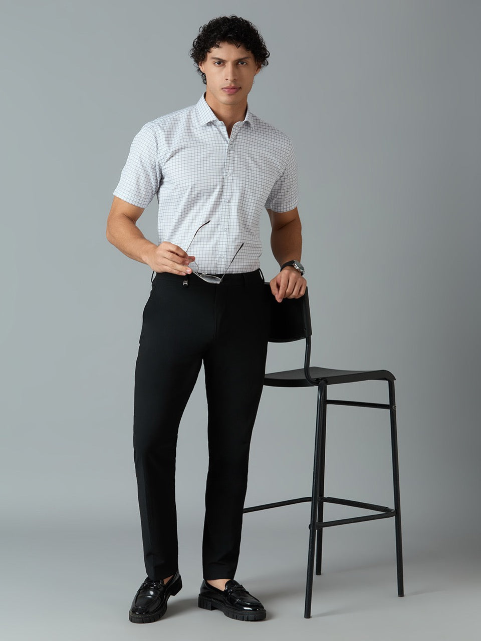 Short Sleeve Checkered Shirt