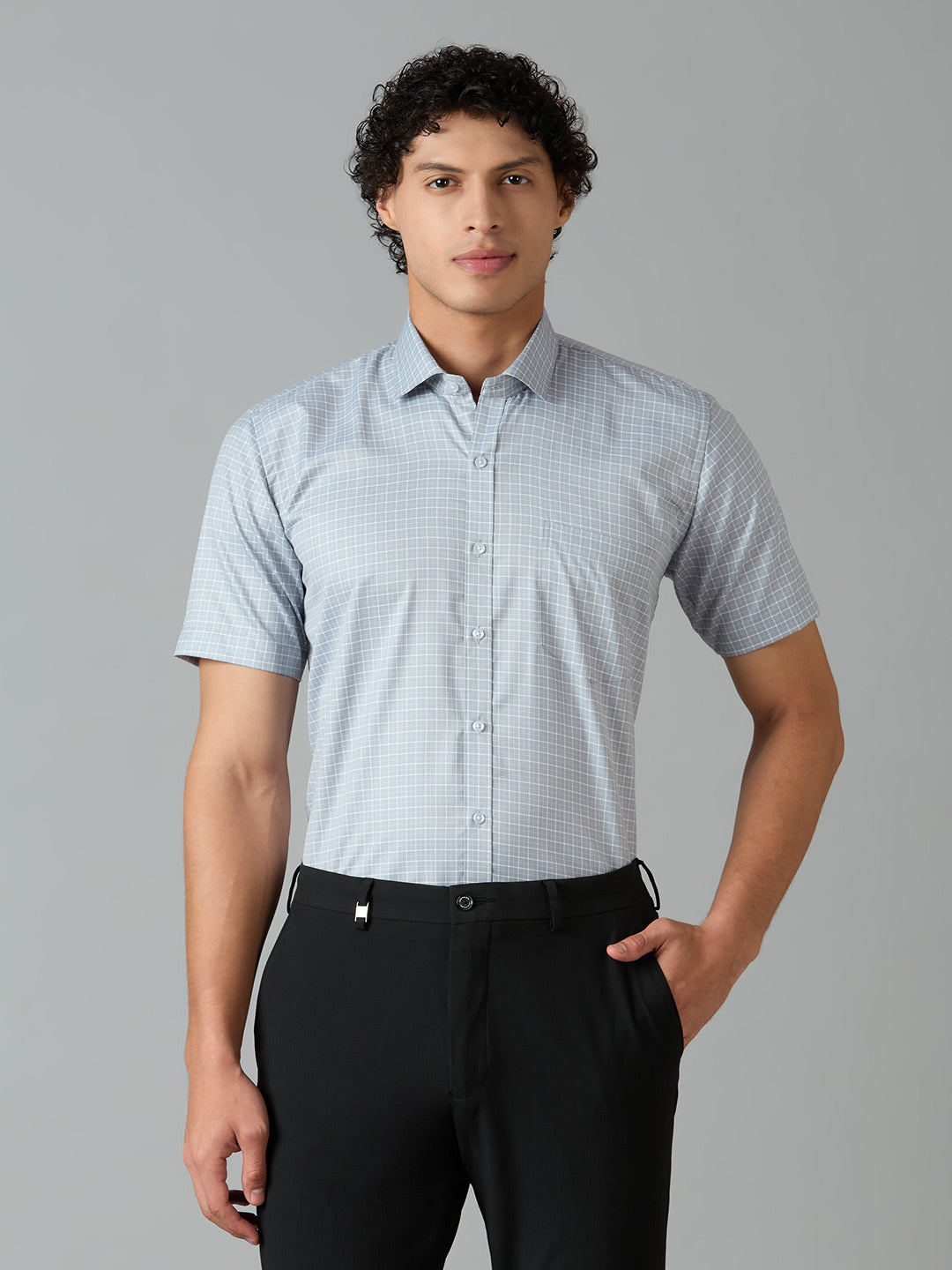 Short Sleeve Checkered Shirt