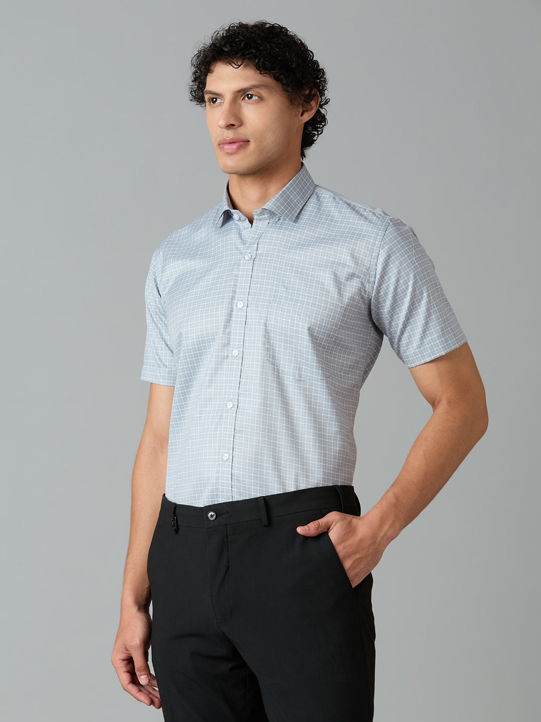 Short Sleeve Checkered Shirt