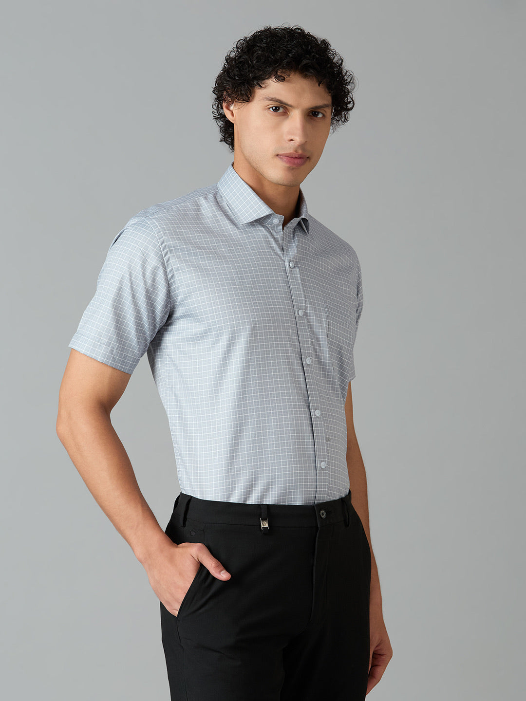 Short Sleeve Checkered Shirt