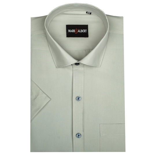 Core Wrinkle Free Steel Grey Half Sleeve Shirt