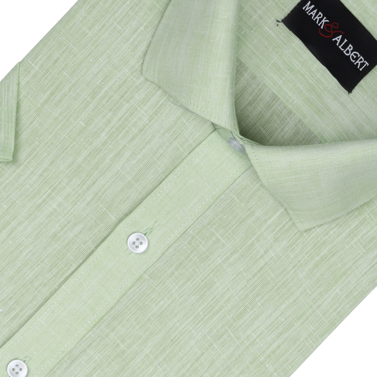 Core Cotton linen Green Half Sleeve Shirt