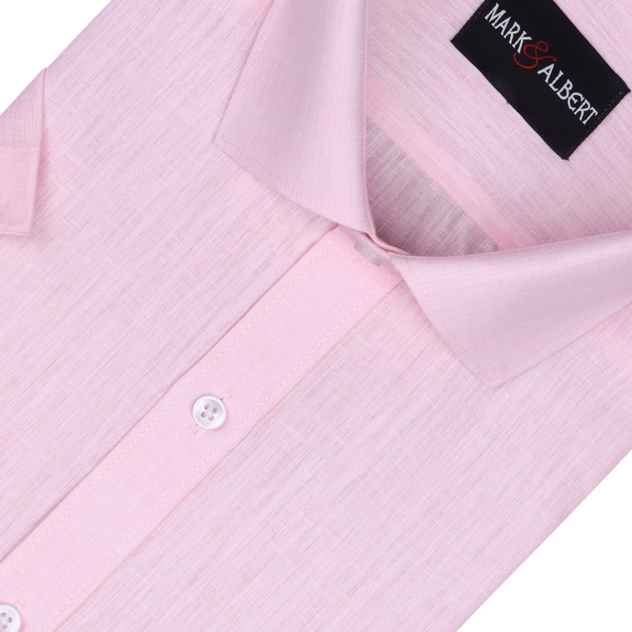 Pink Half Sleeve Linen Shirt