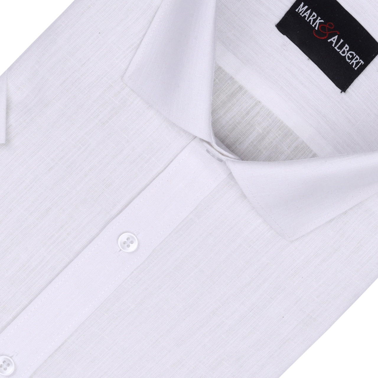 White Half Sleeve Linen Shirt