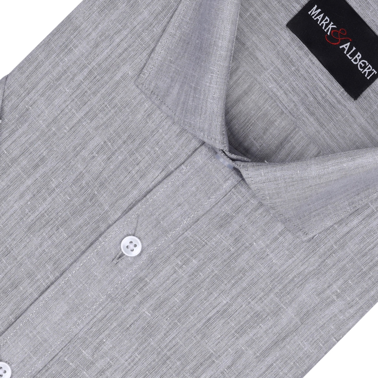 Core Cotton linen Grey Half Sleeve Shirt