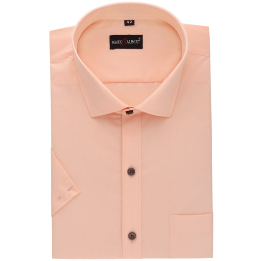 Core Wrinkle Free Peach Half Sleeve Shirt