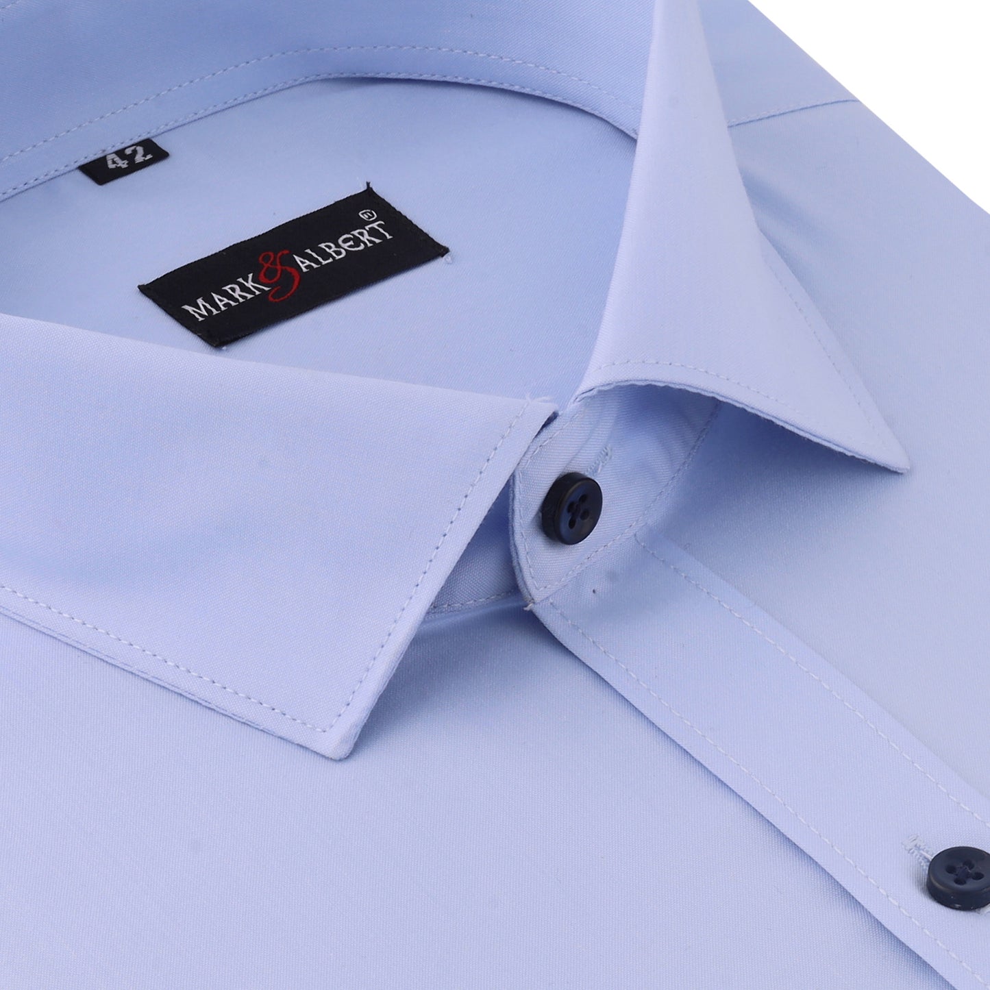 Core Wrinkle Free Blue Half Sleeve Shirt