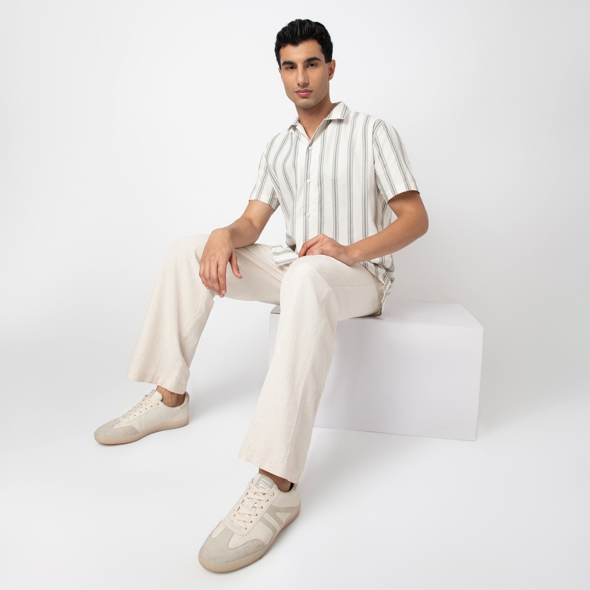 Relaxed Fit Striped Resort Shirt