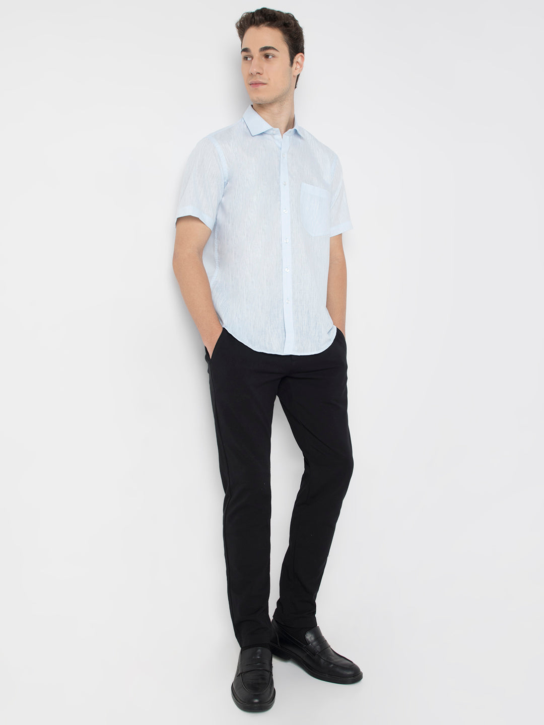 Cotton Linen Half Sleeve Shirt