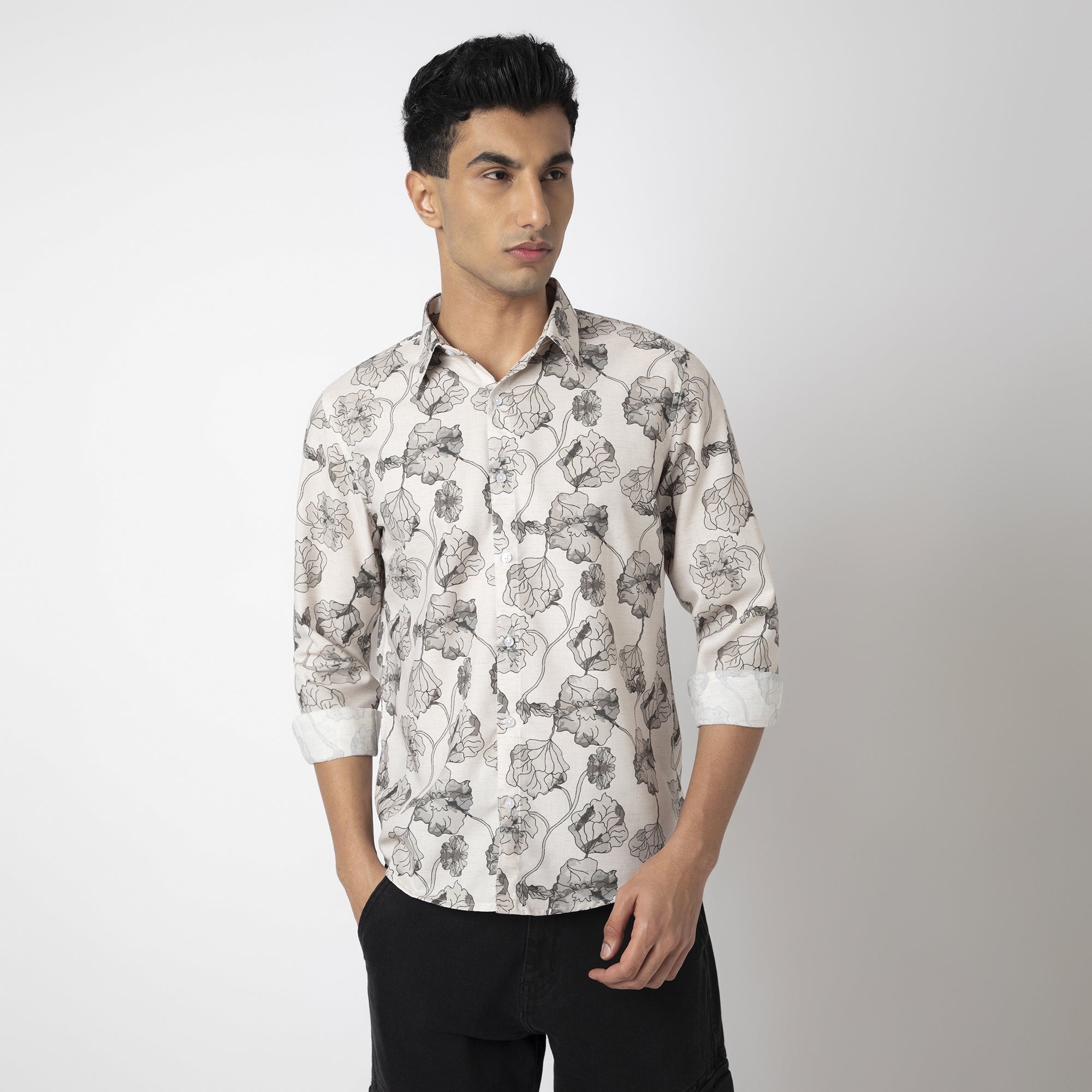 Printed Linen Shirt