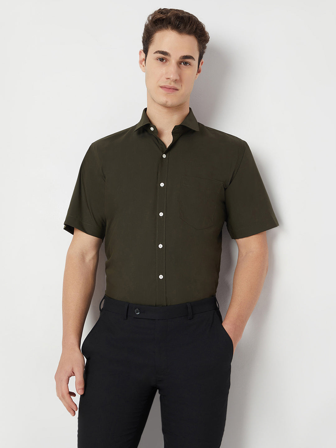 Wrinkle Free Half Sleeve Shirt