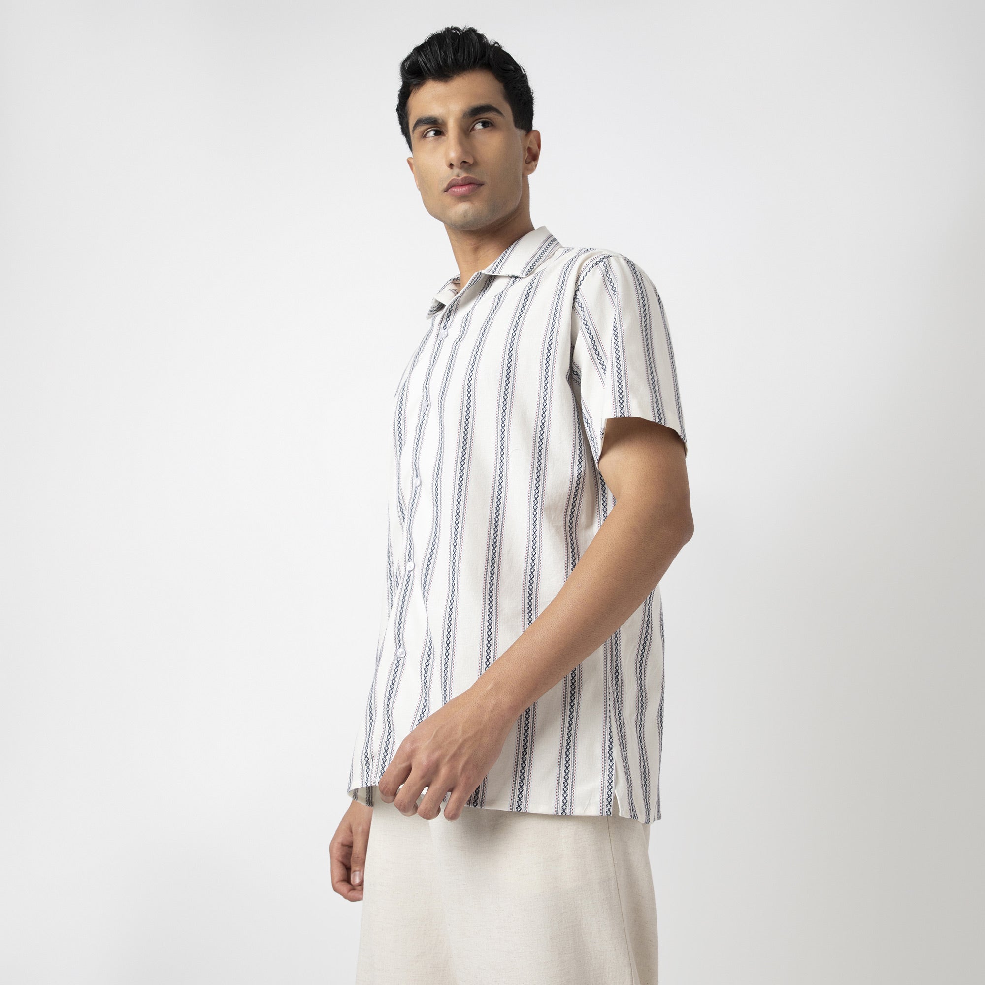 Relaxed Fit Striped Resort Shirt