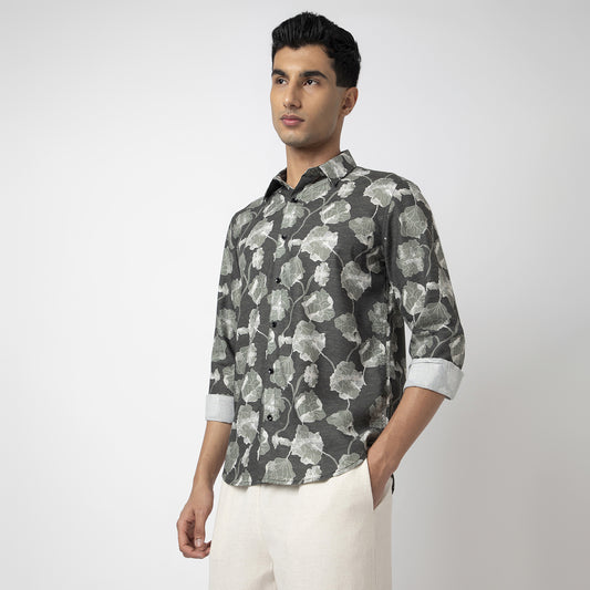 Printed Linen Shirt