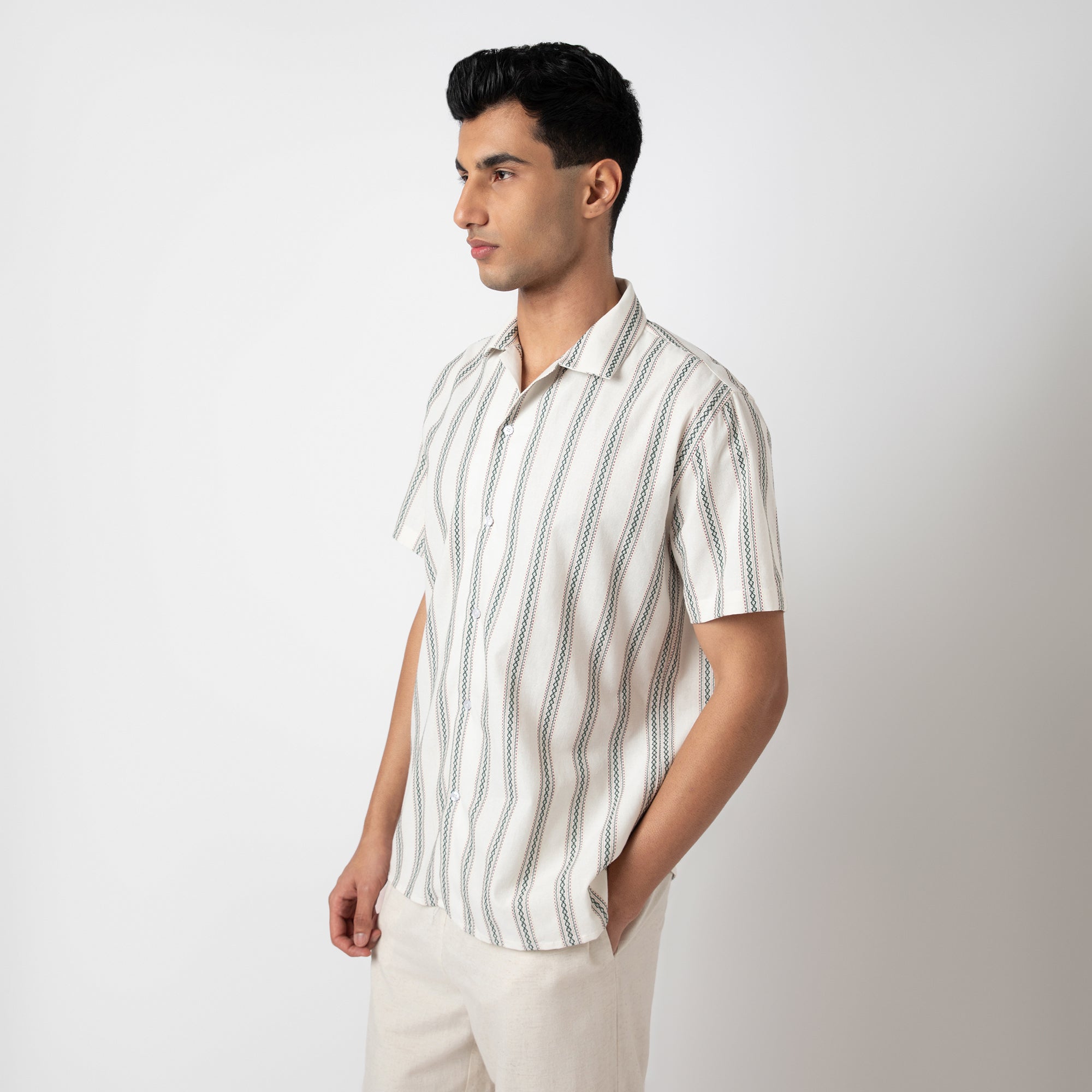 Relaxed Fit Striped Resort Shirt