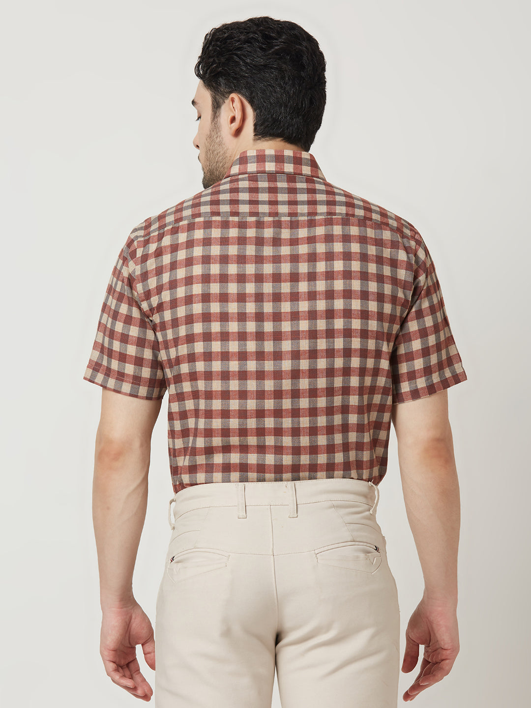 Half Sleeve Checks Shirt