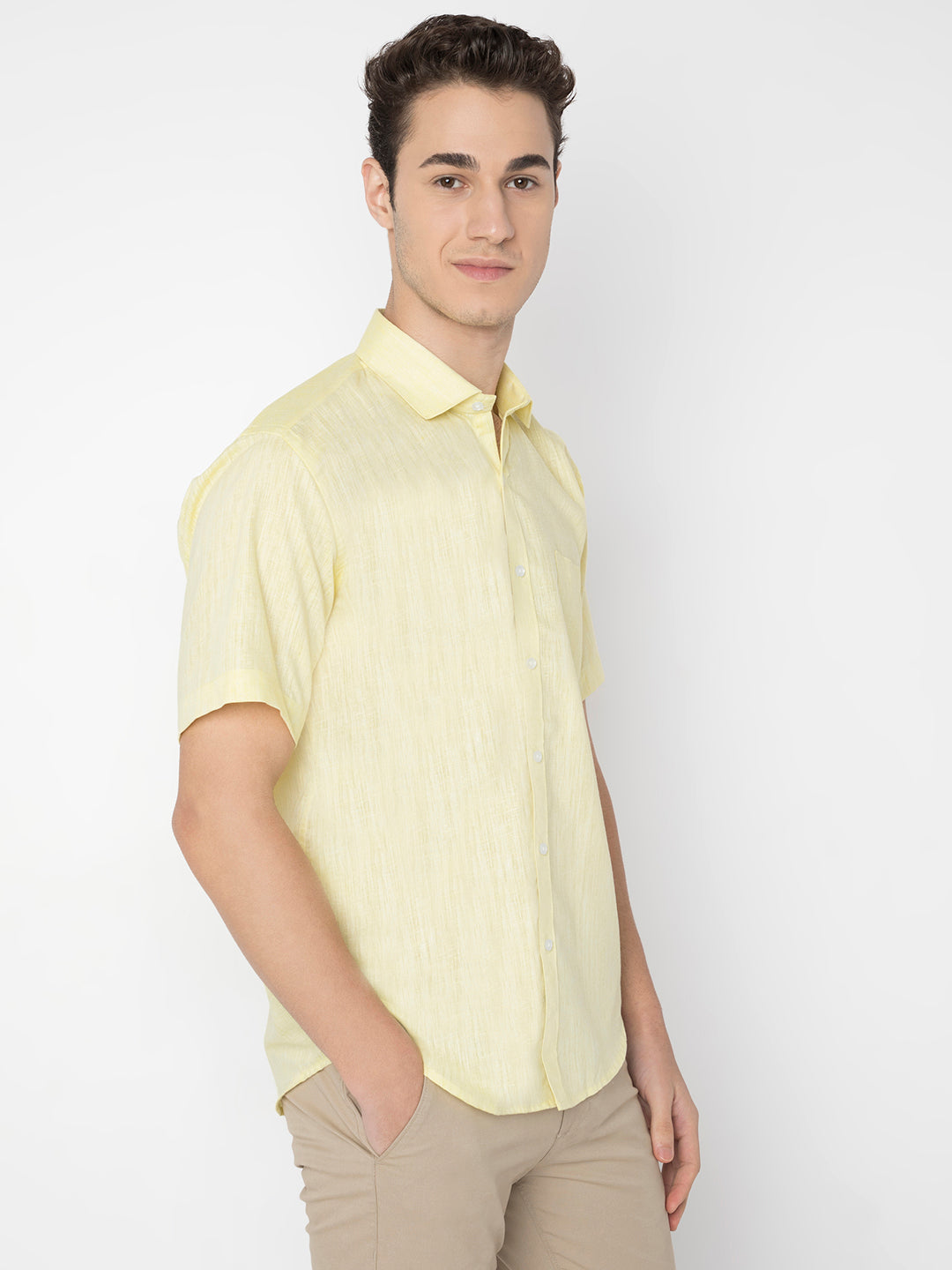 Cotton Linen Half Sleeve Shirt