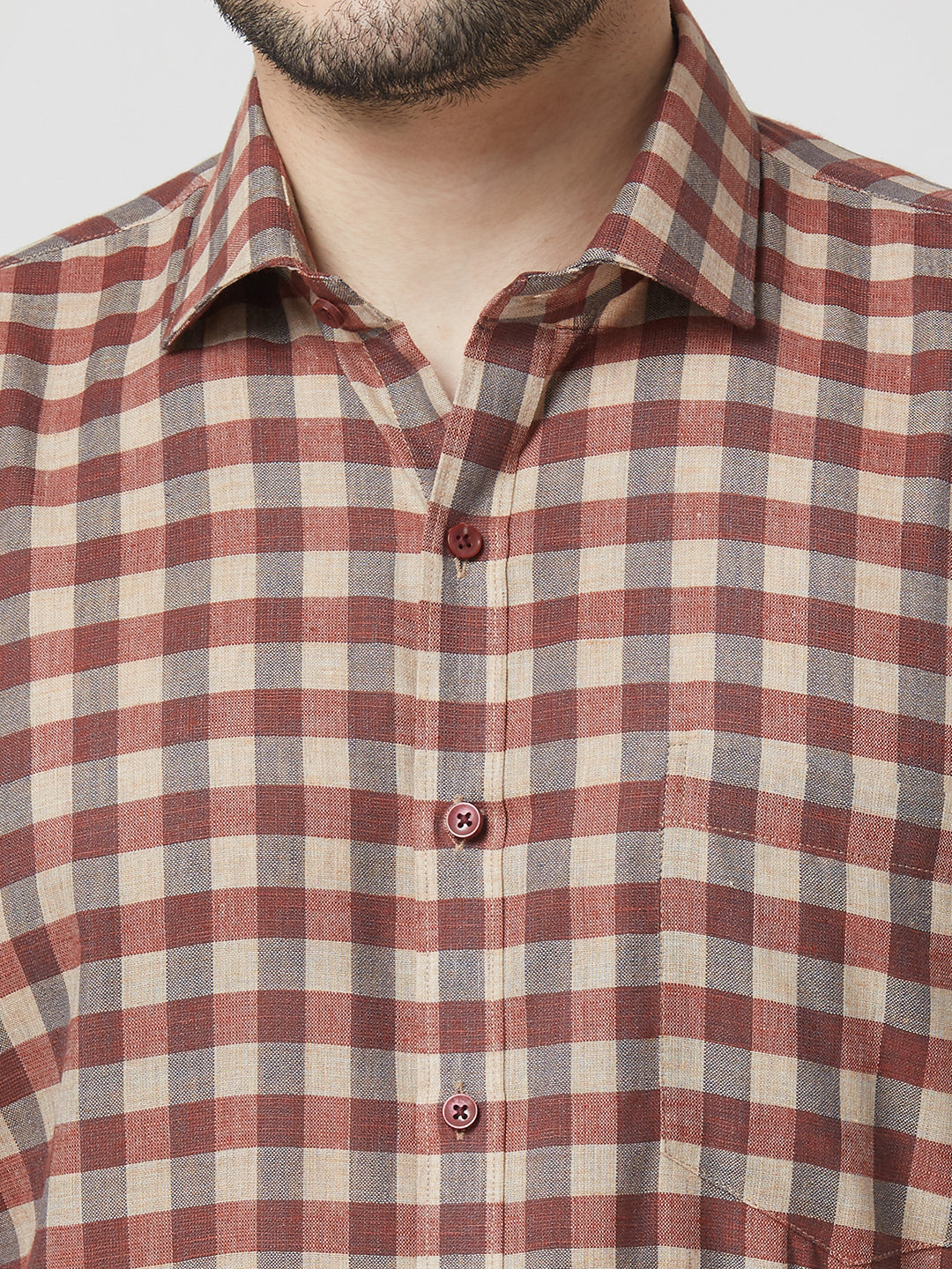 Half Sleeve Checks Shirt