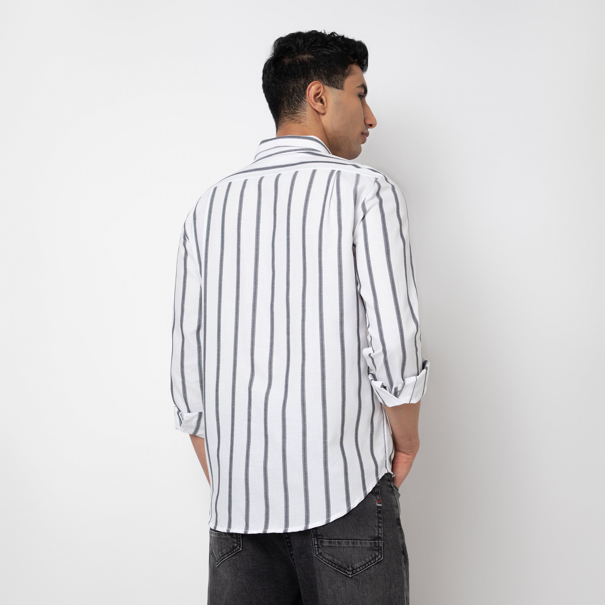 Striped Cotton Casual Shirt