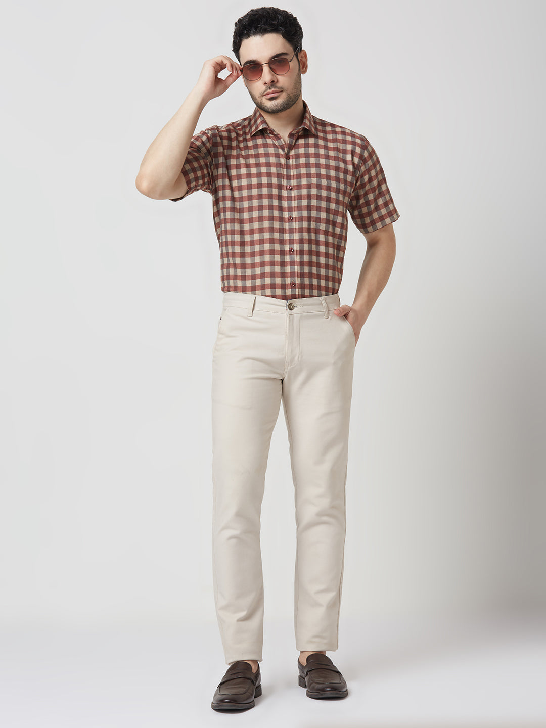 Half Sleeve Checks Shirt