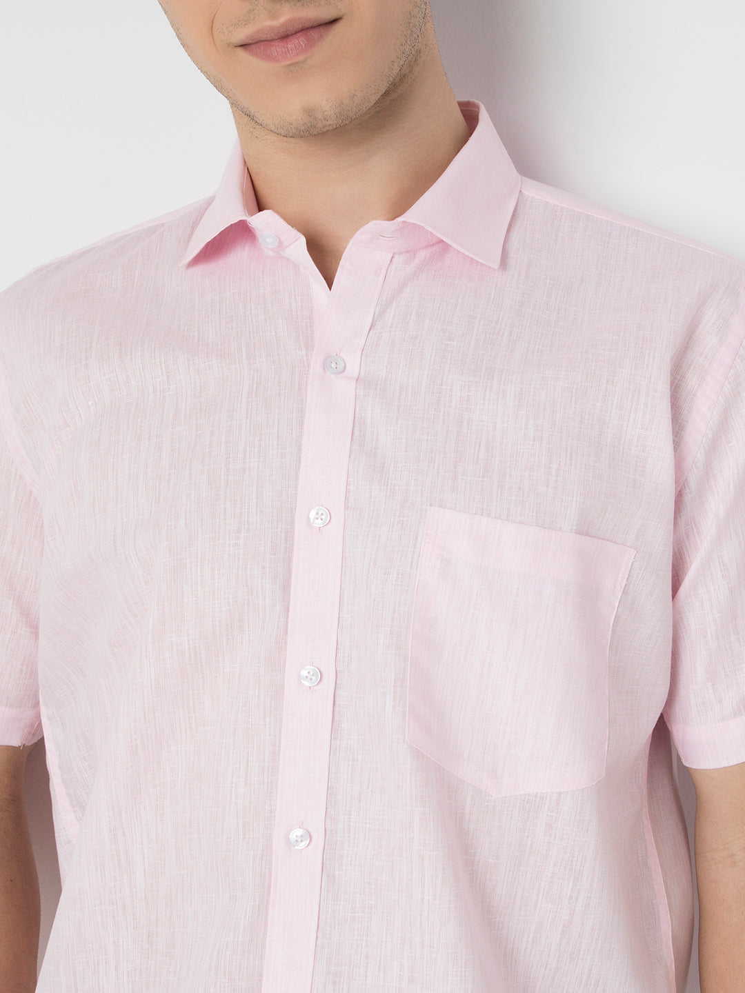 Cotton Linen Half Sleeve Shirt