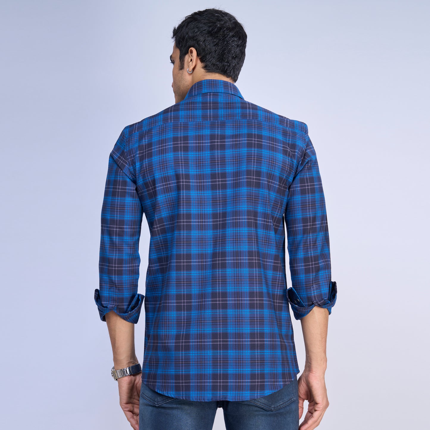 BLUE TARTESALL CHECKERED SHIRT