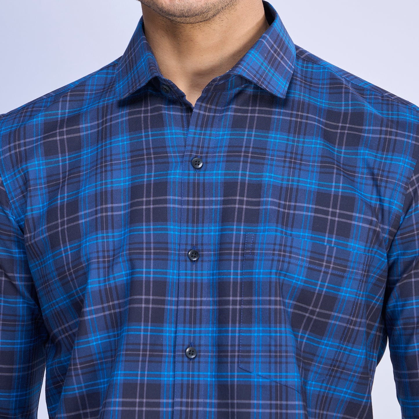 BLUE TARTESALL CHECKERED SHIRT