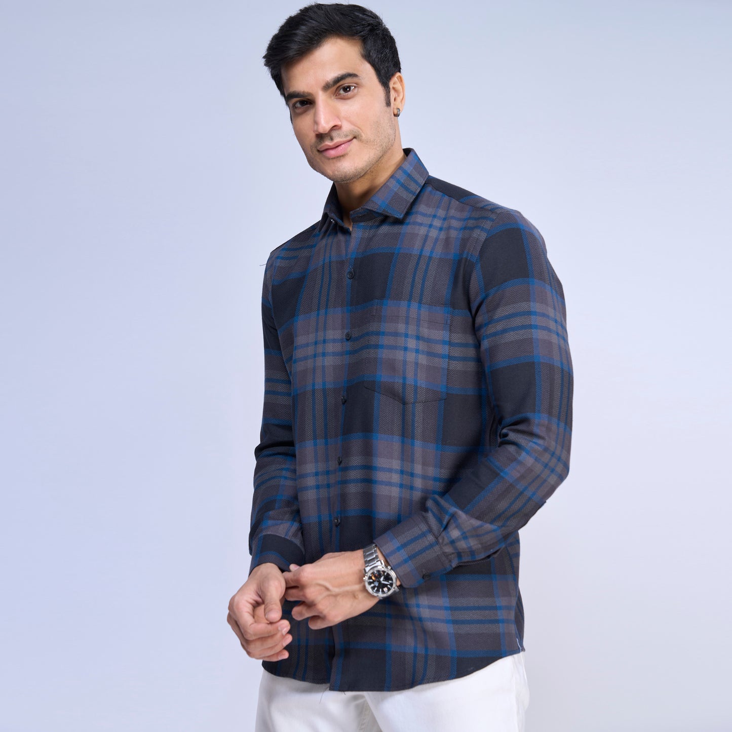 Tartan Black Checks Shirt