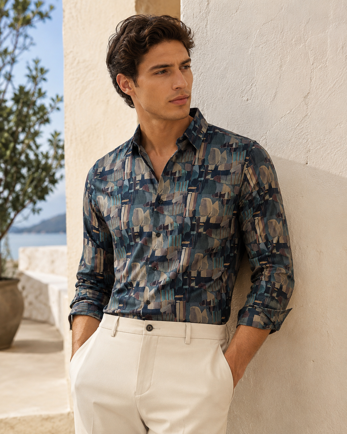 Giza Cotton Printed Shirt
