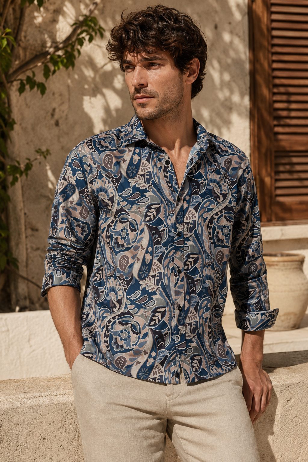 Giza Cotton Printed Shirt