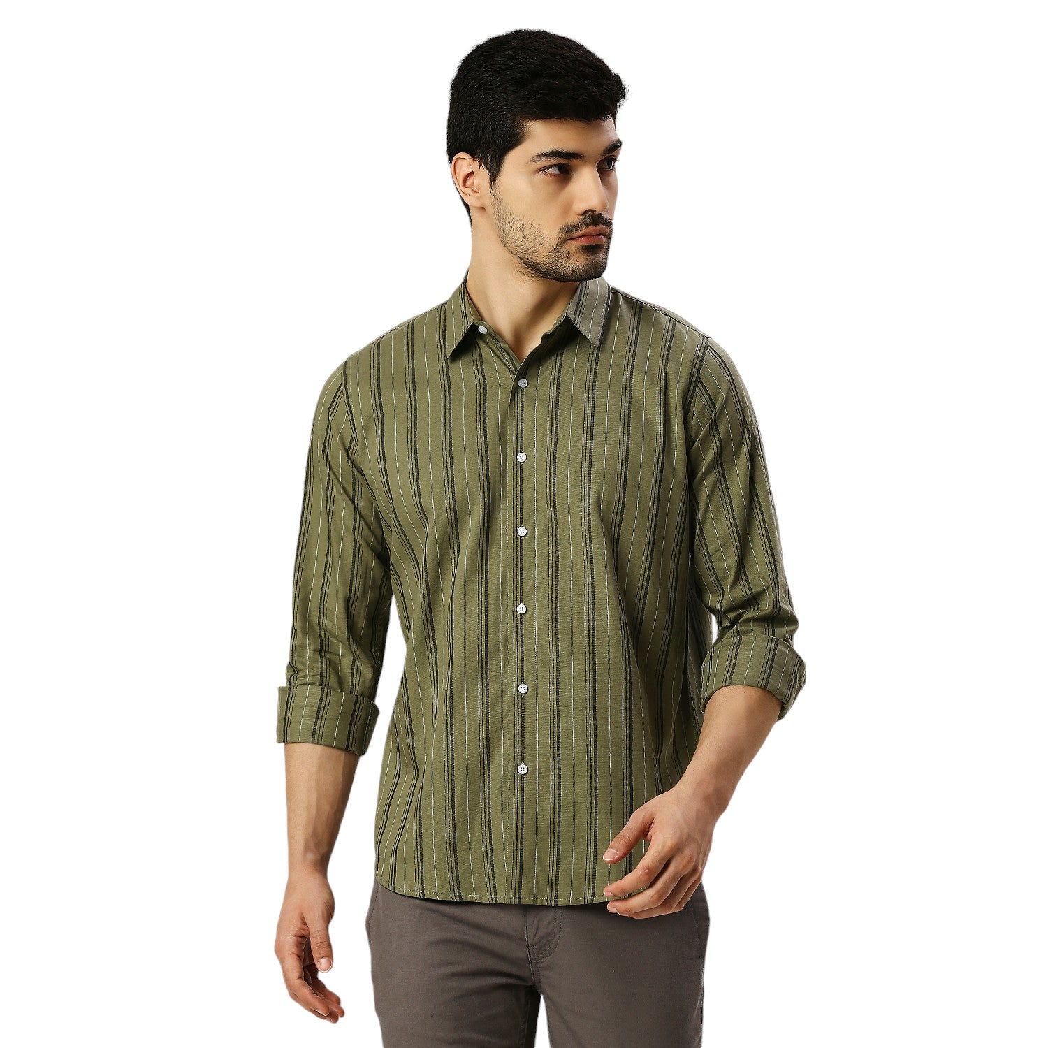 Mens Casual Striped Shirt