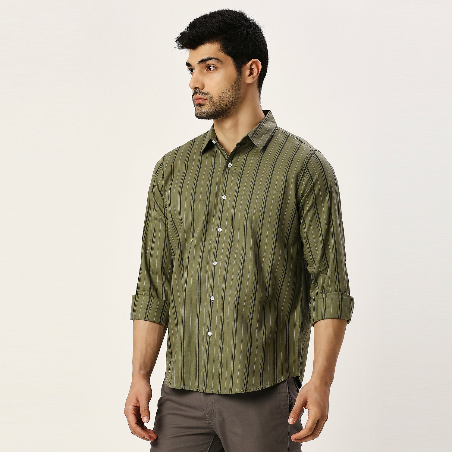 Mens Casual Striped Shirt