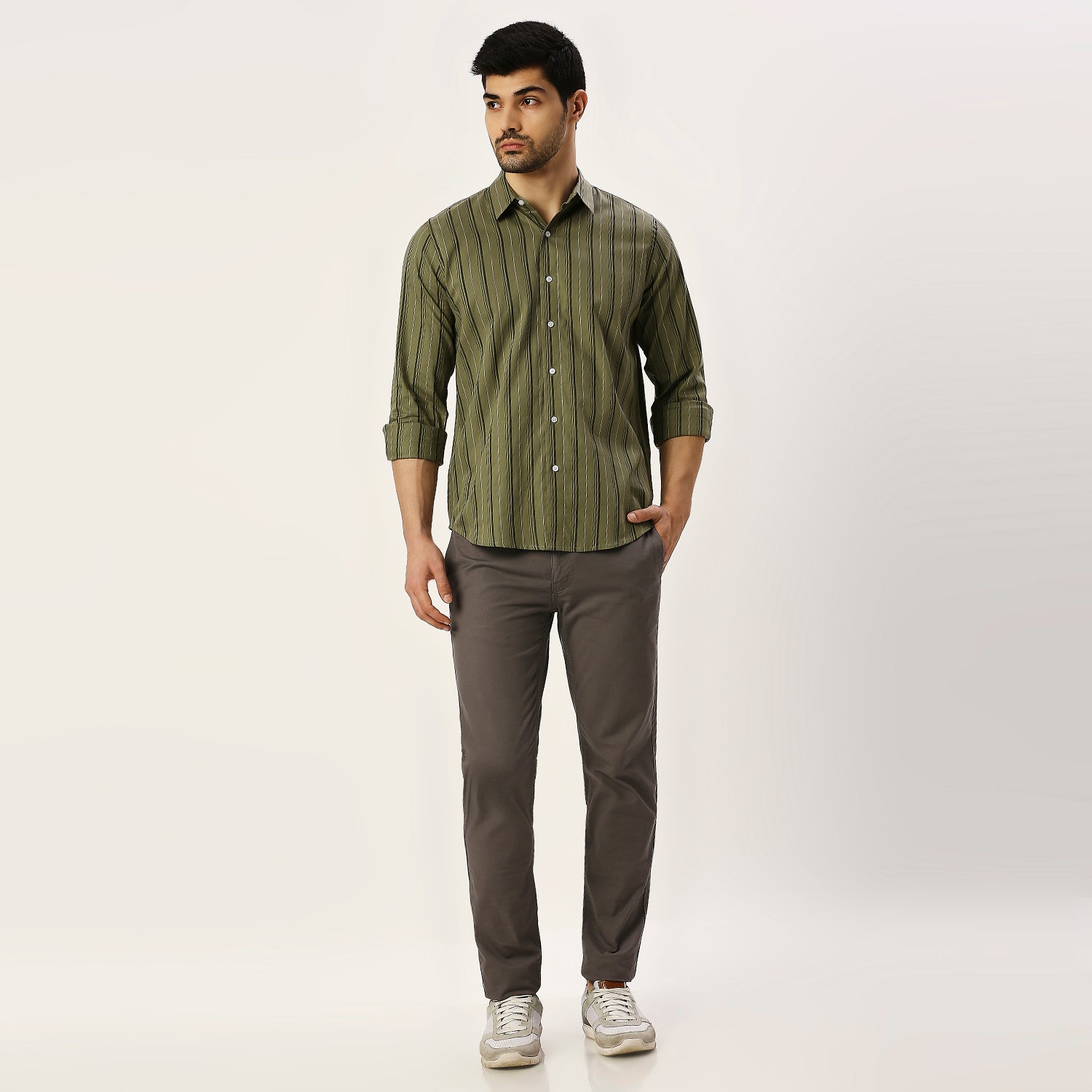 Mens Casual Striped Shirt