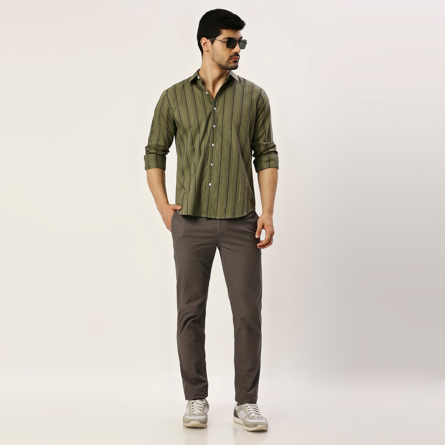 Mens Casual Striped Shirt