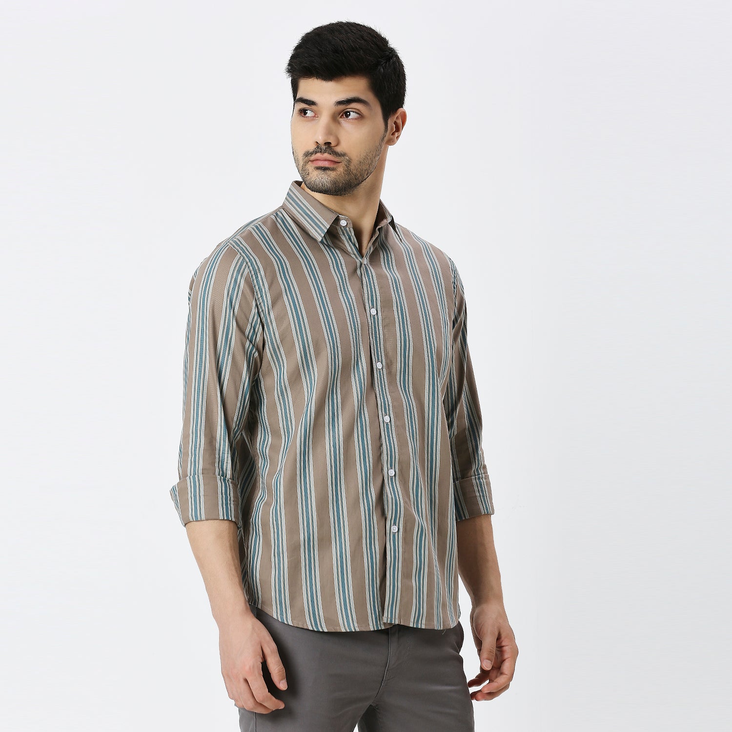 Mens Casual Striped Shirt