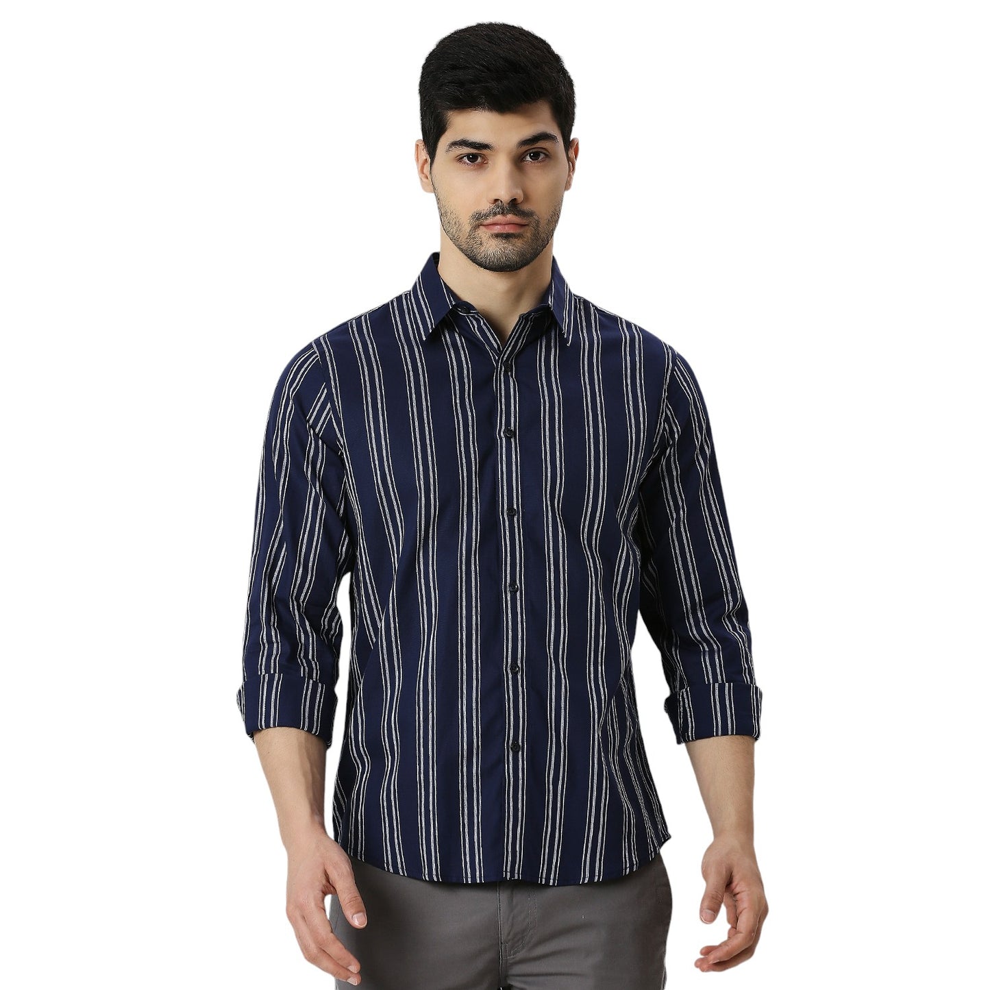 Mens Casual Striped Shirt