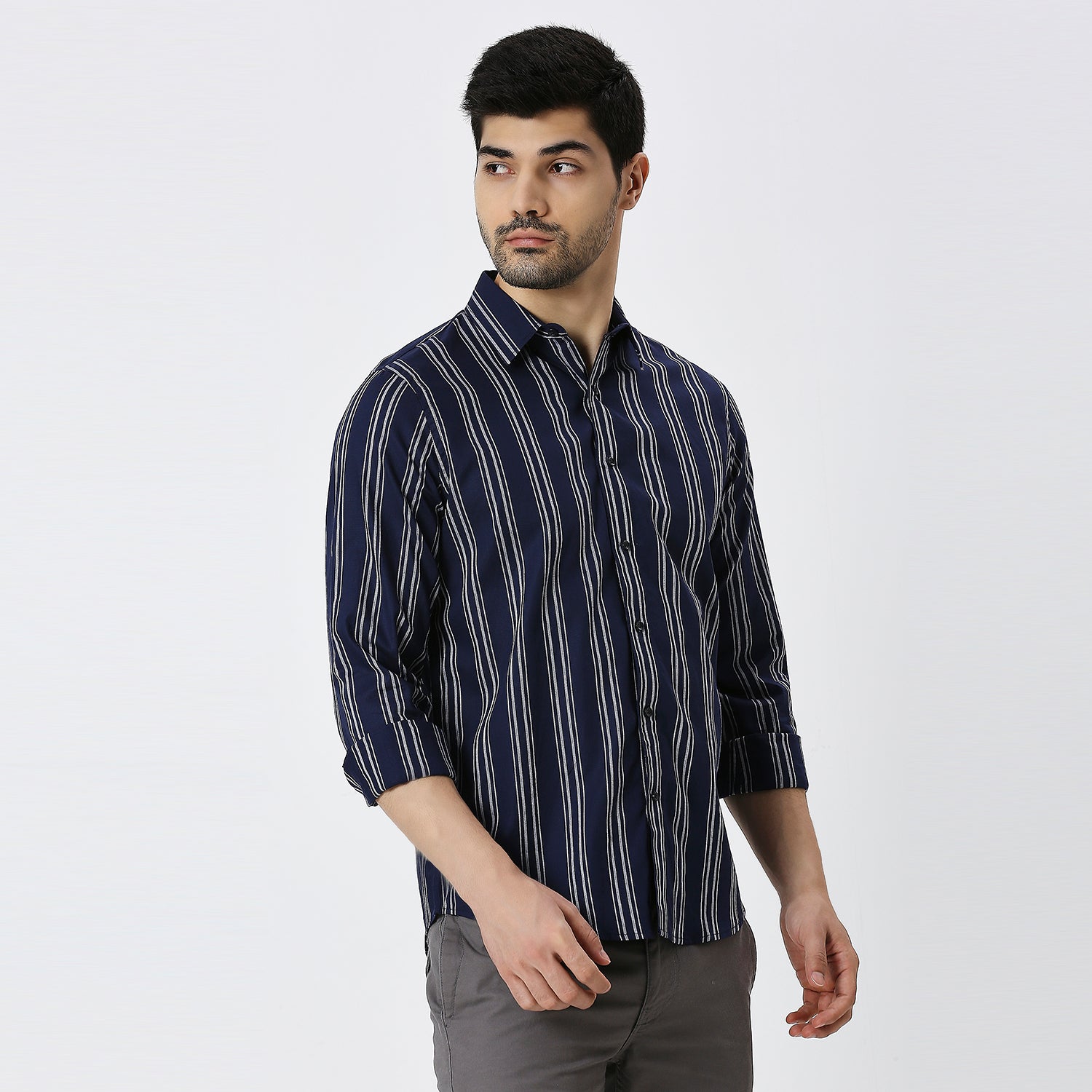 Mens Casual Striped Shirt