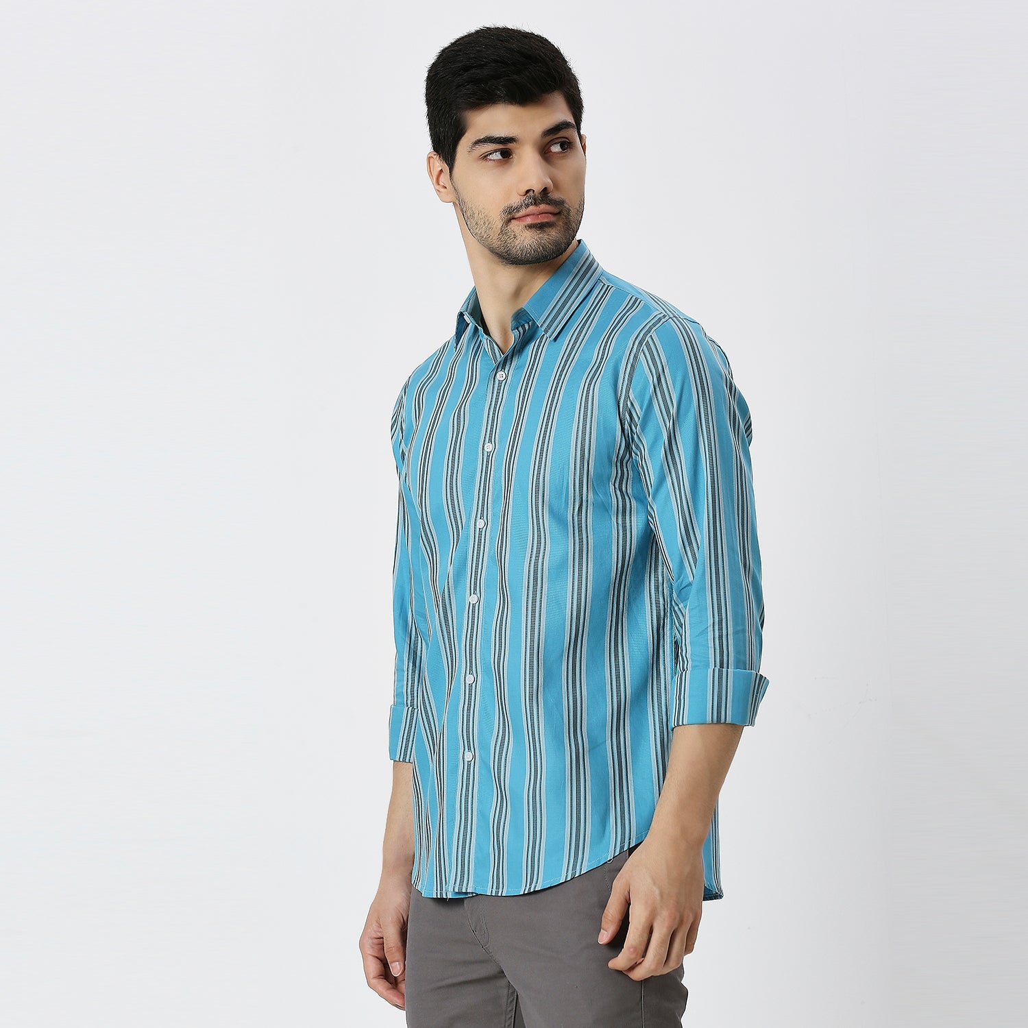 Mens Casual Striped Shirt