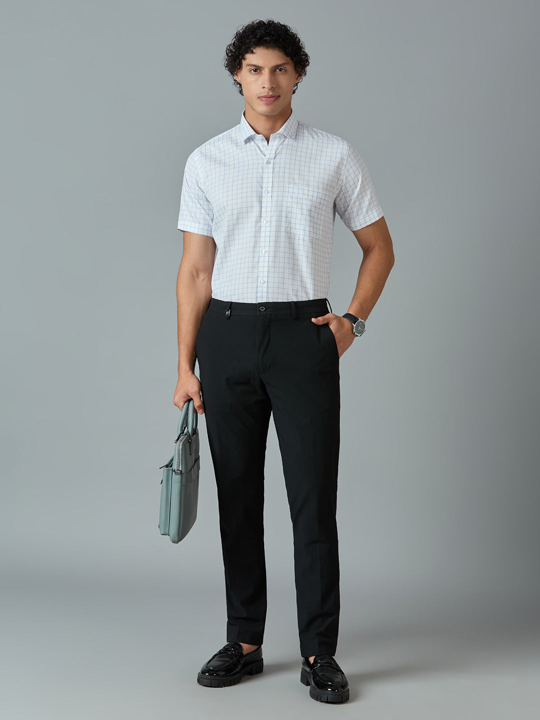 Short Sleeve Checkered Shirt