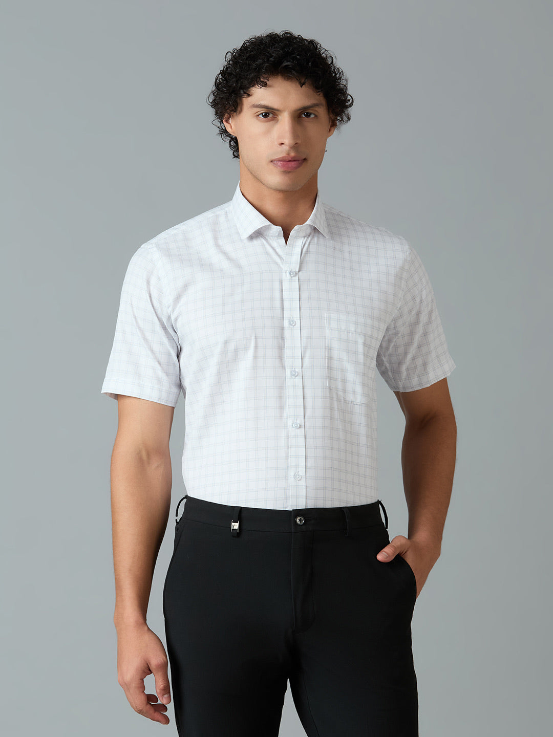 Short Sleeve Checkered Shirt