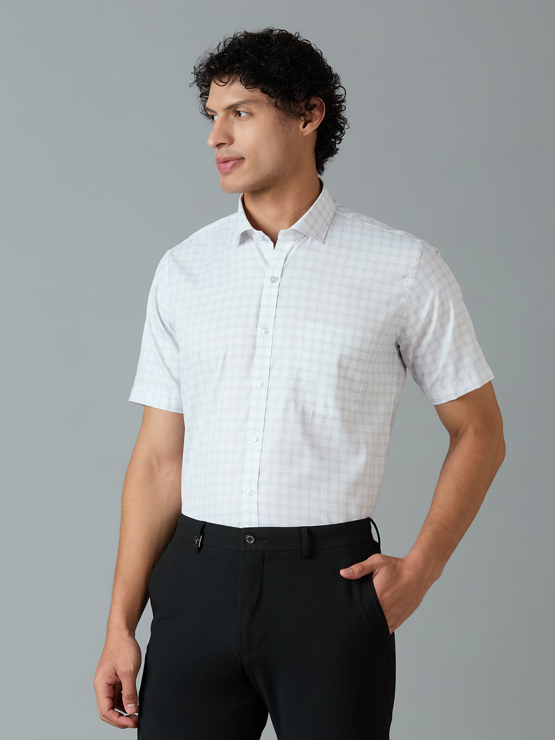 Short Sleeve Checkered Shirt