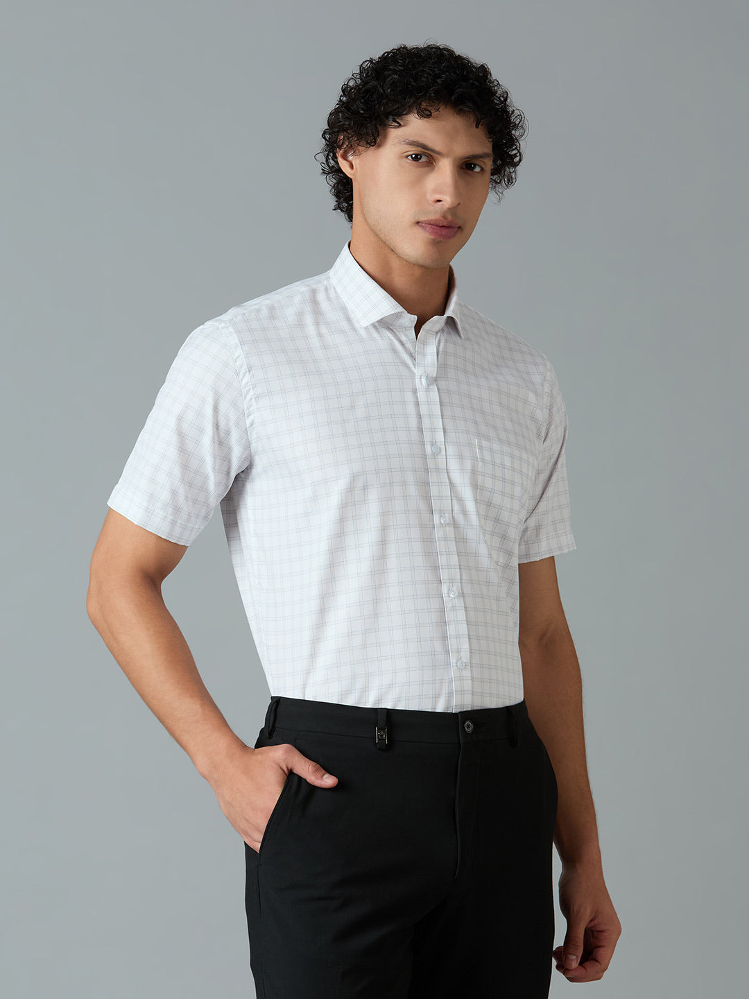 Short Sleeve Checkered Shirt