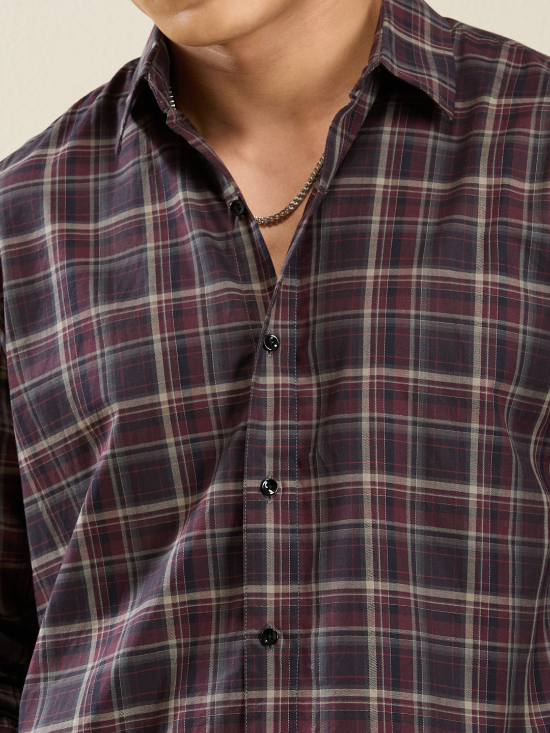 Men’s Slim Fit Checkered Shirt