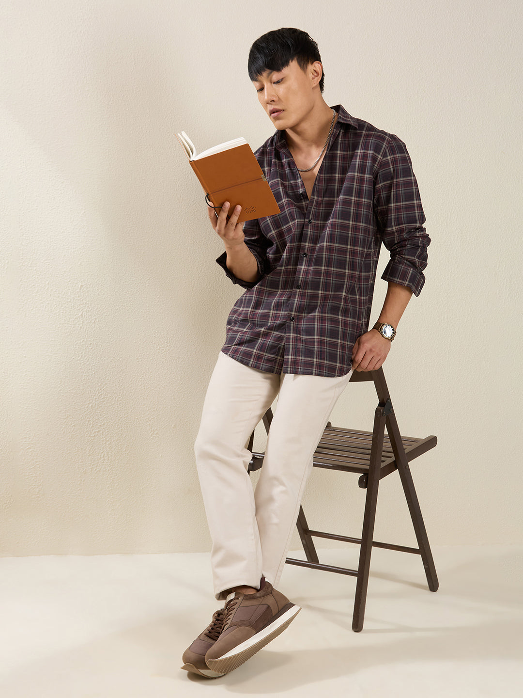 Men’s Slim Fit Checkered Shirt