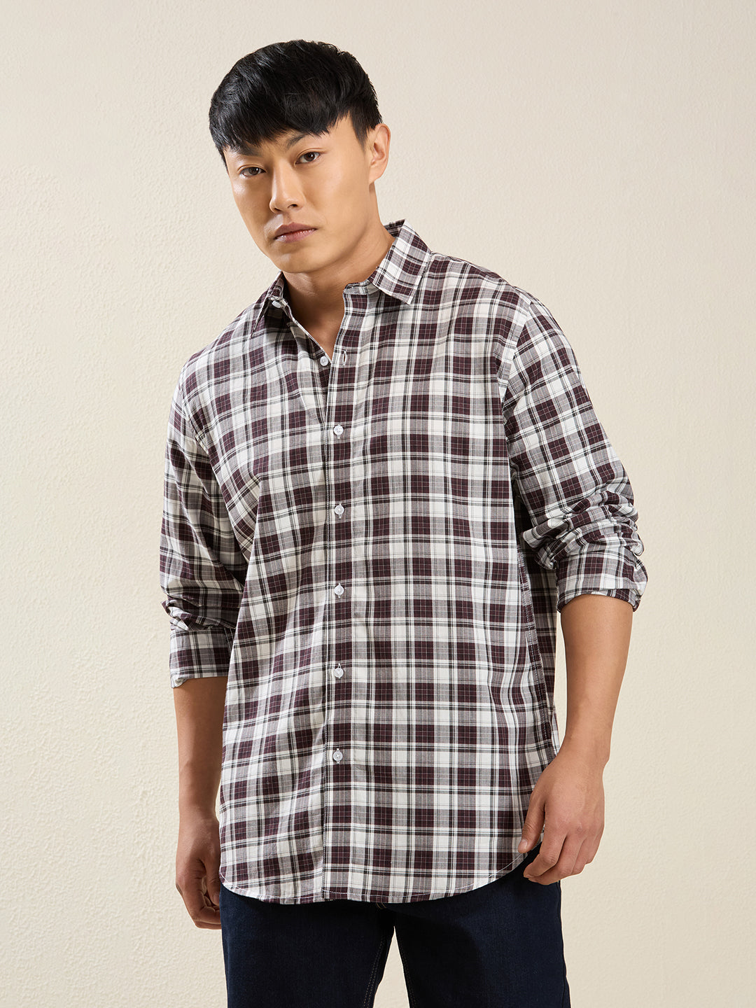 Men’s Slim Fit Checkered Shirt