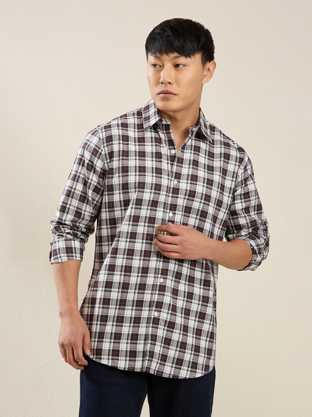 Men’s Slim Fit Checkered Shirt