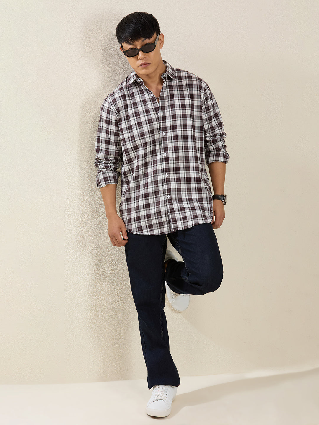 Men’s Slim Fit Checkered Shirt